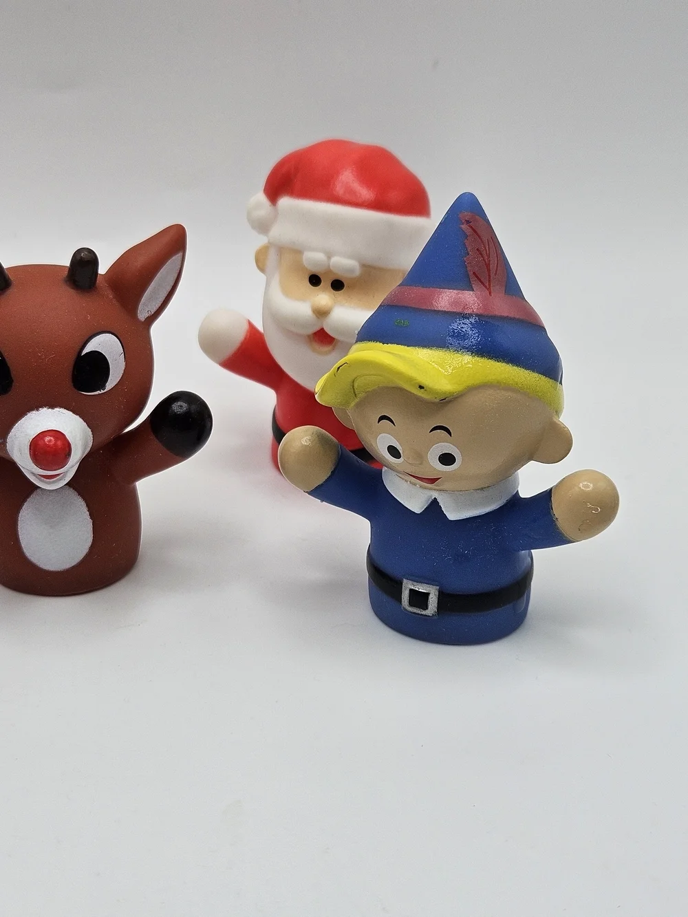 RUDOLPH the Red-Nosed Reindeer Rubber Finger Puppets Set 5 Christmas